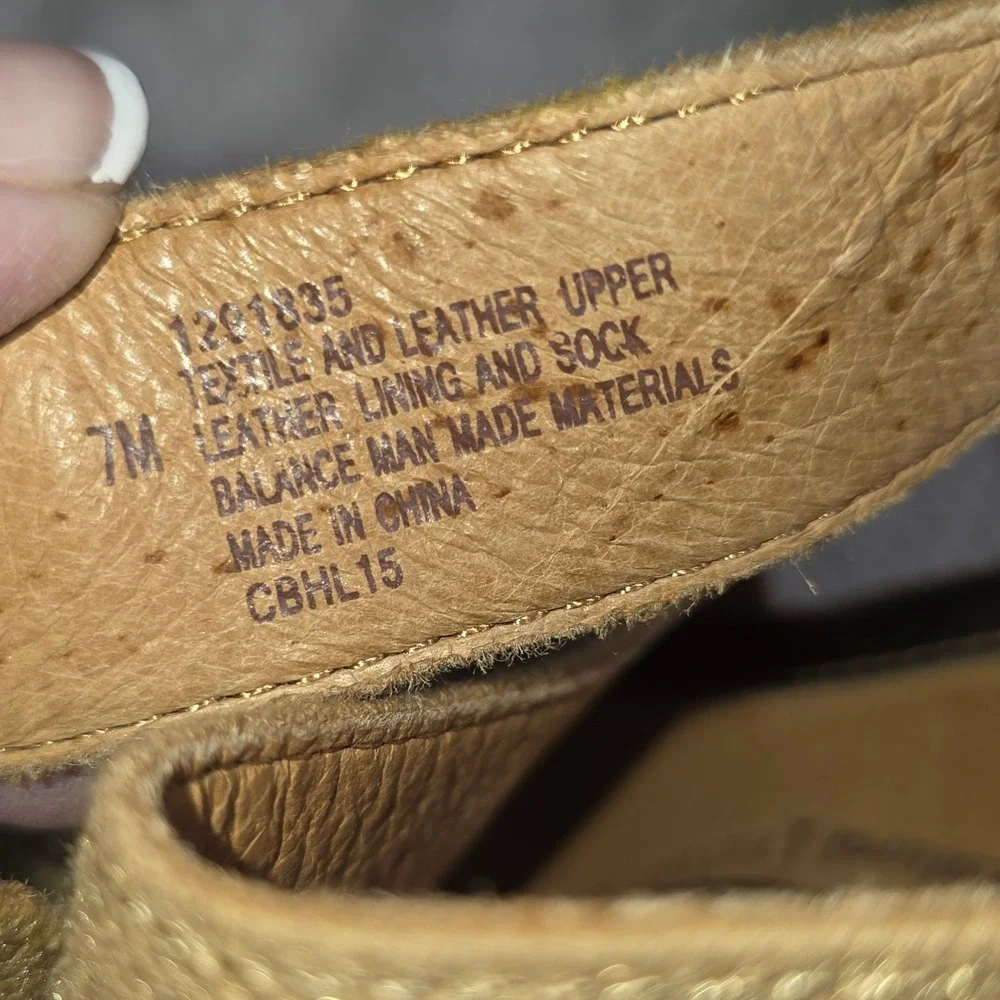 Sofft Mirabelle Wedge Sandal Gold Metallic Espadrille Womens 7M Excellent‎